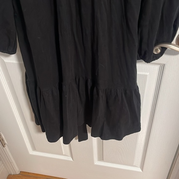 NWT Black LOft black dress with belt - Picture 2 of 4